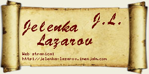 Jelenka Lazarov vizit kartica